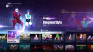 Gangnam Style on the Just Dance 2016 menu