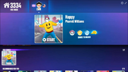 Happy on the Just Dance Now menu (Outdated)