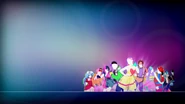 The coach on the PlayStation 3 XrossMediaBar background for Just Dance 4