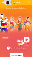 Just Dance Now coach selection screen (Classic, outdated, phone)