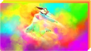 Marisol on the icon for the Just Dance Now playlist "Color Crazy"