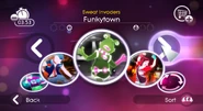 Funkytown on the Just Dance 2 menu