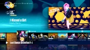 I Kissed a Girl on the Just Dance 2017 menu