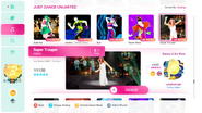 Super Trouper on the Just Dance 2020 menu