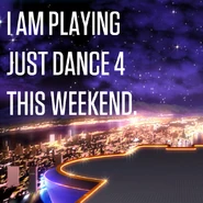 The background on a Just Dance 4 promotional image
