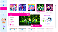 Level Up on the Just Dance 2022 menu