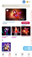 Pump Up the Volume on the Just Dance Now menu (phone)