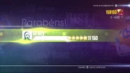 Tela de pontuação no Just Dance 2016
