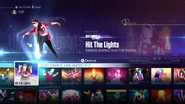 Hit The Lights on the Just Dance 2016 menu