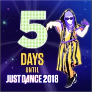 P1 in the "5 Days Until Just Dance 2018" picture