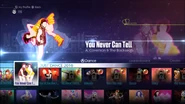 Younevercan jd2016 menu 8thgen.png (530 KB) You Never Can Tell on the Just Dance 2016 menu (8th-gen)