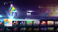 Bang on the Just Dance 2016 menu