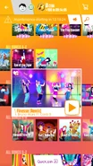 Finesse (Remix) on the Just Dance Now menu (2017 update, phone)
