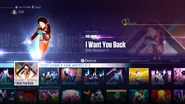 I Want You Back on the Just Dance 2016 menu