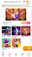 Mugsy Baloney on the Just Dance Now menu (2020 update, phone)