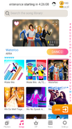 Waterloo on the Just Dance Now menu (2020 update, phone)