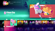 Boom Clap on the Just Dance 2017 menu