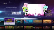 Showtime on the Just Dance 2016 menu