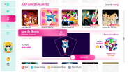 Keep on Moving on the Just Dance 2020 menu