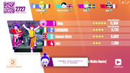 Just Dance Now scoring screen (2017 update)