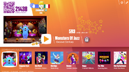 Monsters of Jazz in the Just Dance Now menu