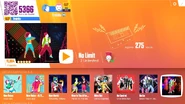No Limit on the Just Dance Now menu (2017 update, computer)