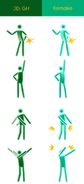 Pictogram comparison between Just Dance: Greatest Hits and the remake