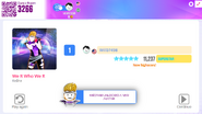 Just Dance Now scoring screen (2020 update)