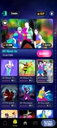 All About Us on the Just Dance Now menu (2024 update, phone)