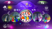 Go Go Summer! on the Just Dance Wii 2 menu (translated version)