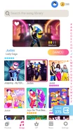 Judas on the Just Dance Now menu (phone)