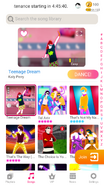 Teenage Dream on the Just Dance Now menu (2020 update, phone)