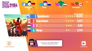 Just Dance Now scoring screen (2017 update)