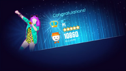 Just Dance 2014 scoring screen (Classic [Mia], Sweat Mashup)