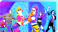 The background on the icon for the Just Dance Now playlist "Dancin’ With Your BFF"