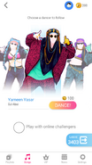 Just Dance Now coach selection screen (phone)