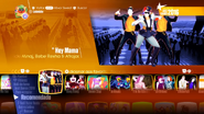 Hey Mama on the Just Dance 2018 menu