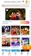 Jailhouse Rock on the Just Dance Now menu (2020 update, phone)