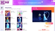 Let It Go on the Just Dance Now menu (2020 update, computer)
