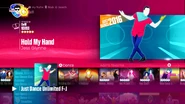 Hold My Hand on the Just Dance 2017 menu