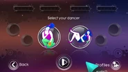 Just Dance 3 coach selection screen (Classic, Wii/PS3)