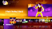 That’s the Way (I Like It) on the Just Dance 2017 menu