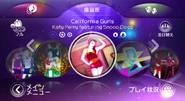 Californiagurls jdwii2 menu.png (1.59 MB) California Gurls on the Just Dance Wii 2 menu