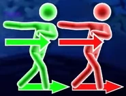 Beta pictogram 1 (there is a right arrow around the coaches’ arms) (Remake)