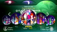 Take On Me (Mashup) on the Just Dance 3 menu (Wii/PS3)