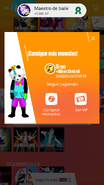 O treinador na notificação Just Dance Now para dizer ao jogador para comprar moedas ou obter uma associação VIP