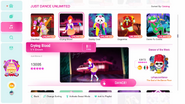 Crying Blood on the Just Dance 2020 menu