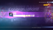 Just Dance 2016 scoring screen (8th-gen)