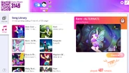Rare (Fairy Version) on the Just Dance Now menu (computer)