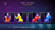 Just Dance 4 coach selection screen (Classic, Wii/PS3/Wii U)